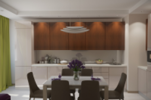 кухня в двухкомнатной квартире в п. Коммунарка