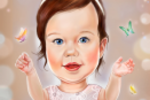 Шарж-портрет девочки