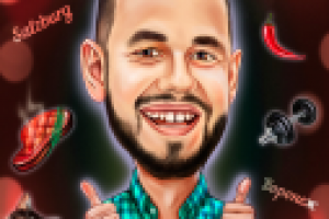 Шарж-иллюстрация ко дню рождения