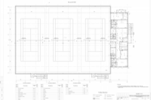 крытый теннисный корт на 3 площадки. АГР, стадия П