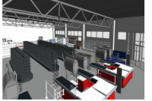 Проект торгового зала продовольственного магазина