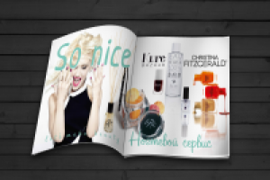 Разворот меню услуг для салона красоты