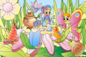 Иллюстрация к сказке Чуковского "Муха—Цокотуха"