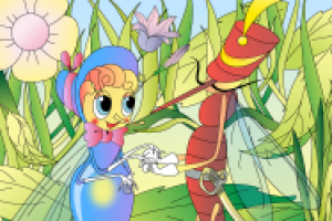 Иллюстрация к сказке Чуковского "Муха—Цокотуха"