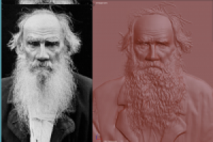 3D модель для ЧПУ,Лев Николаевич Толстой