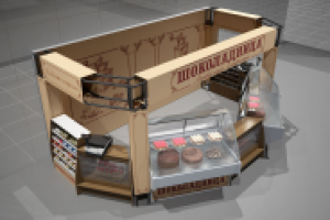 Дизайн торгового островка "Шоколадница"