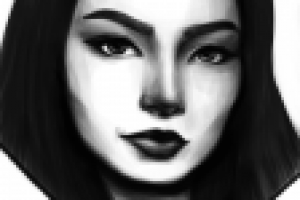 Портрет девушки в чб