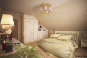 Интерьер спальни вид3