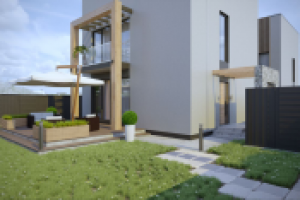 Экстерьер дома на двоих хозяев