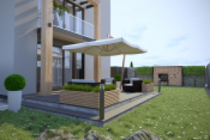 Экстерьер дома на двоих хозяев