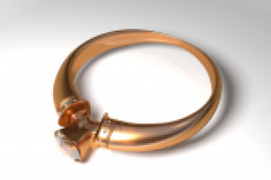 Золотое кольцо с бриллиантами