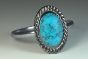 Кольцо с бирюзой