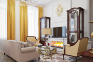 Квартира в Санкт-Петербурге. Гостиная. Неоклассика