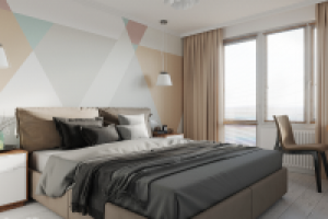 Спальня в кофейных тонах