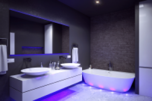 Ванная комната в стиле хай-тек