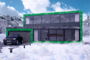 Частный дом. Зима