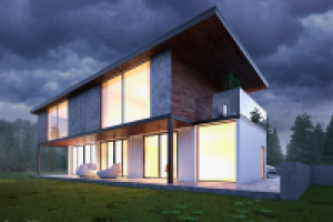 Загородный дом. Туман