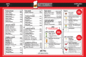 меню для кафе-бара "Бутерброд"