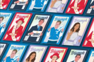 Дизайн визиток для языкового центра Триумф