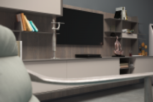 3d viz ТВ зоны в гостинной