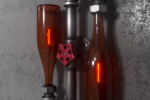 Предметная визуализация. Бра в стиле стимпанк.