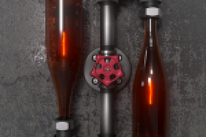 Предметная визуализация. Бра в стиле стимпанк.