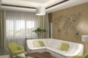 Квартира для молодой семьи. Гостиная