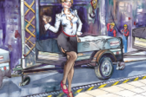 Иллюстрация в стиле пин-ап. Pin ap