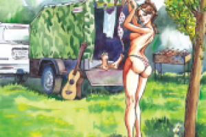 Иллюстрация в стиле пин-ап. Pin ap