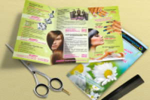 Дизайн буклета "Парикмахерская 100 услуг"