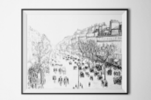 Интерпретация картины "Бульвар Монмартр", Камиль Писсаро