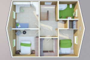 3Д разрез дома