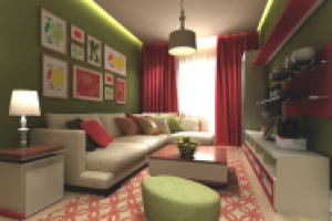 Визуализация гостиной