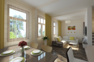 Интерьер дома из бруса