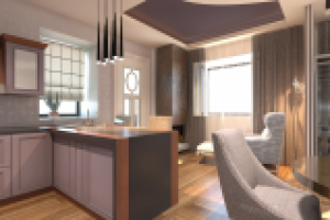 Кухня-столовая. Коттедж. 2013 г.