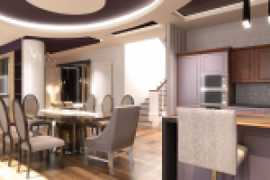 Кухня-столовая. Коттедж. 2013 г.