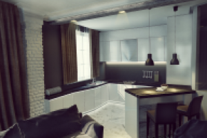 Визуализация гостиной 3