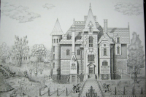 Тушевая графика(75см х 55 см)