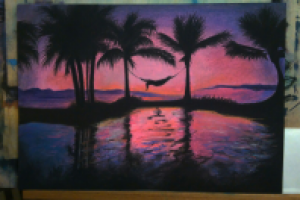 пейзаж, пастель