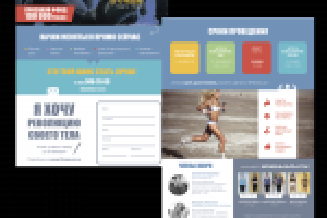 Лифлет двусторонний, фитнес-марафон