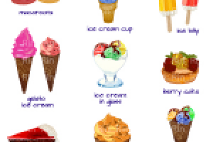 Вручную нарисованные сладости, вектор