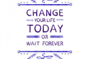 Мотивирующая цитата, написанная вручную с отрисованной рамкой