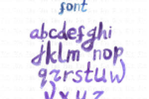 акварельный шрифт