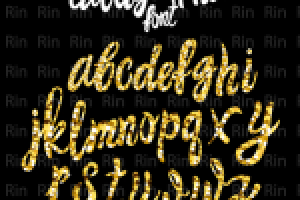 Золотой каллиграфический шрифт