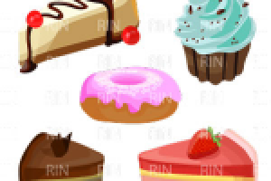 Пирожные, вектор