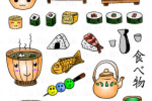 Японская еда, вектор