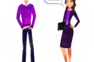 2д персонажи в комикс-стиле. Вектор