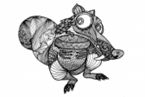 Белка в технике ЗЕНТАНГЛ