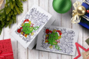 Новогодняя открытка-раскраска