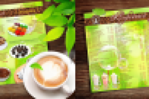 Меню двухстороннее для кофейни формата А3